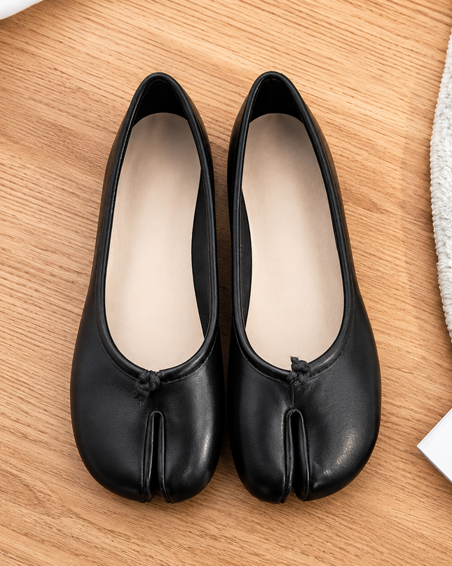 Ballerines Tabi Femme – Chaussures Plates Vintage à Bout Fendu – Style Minimaliste Confortable