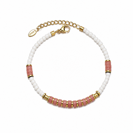 Bracelet Bohème en Acier Inoxydable & Pierre Naturelle – Collection Jaspe Impérial