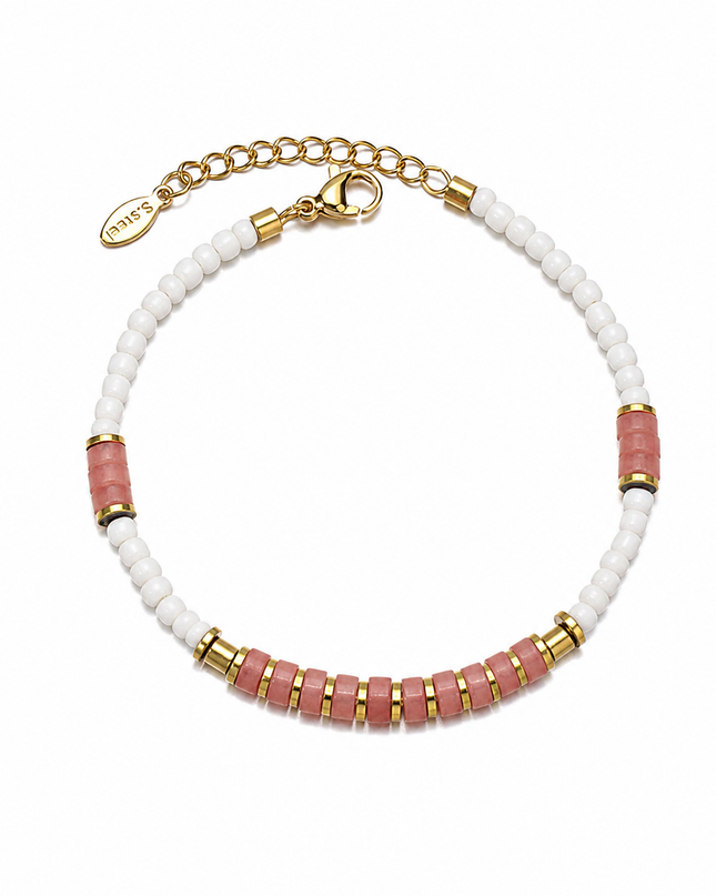 Bracelet Bohème en Acier Inoxydable & Pierre Naturelle – Collection Jaspe Impérial