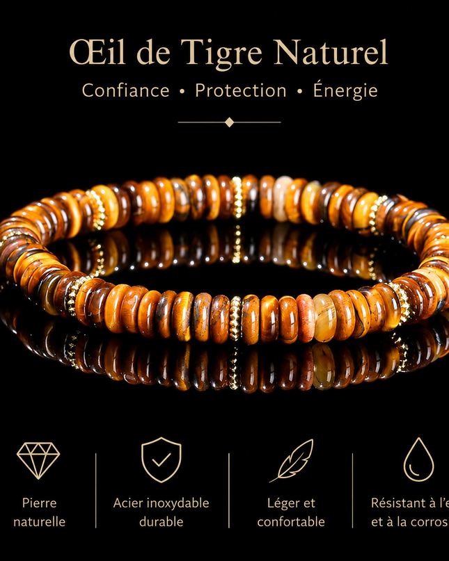 Bracelet en Pierres Naturelles Plates – Élégance Minimaliste