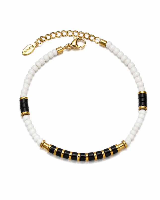 Bracelet Bohème en Acier Inoxydable & Pierre Naturelle – Collection Jaspe Impérial