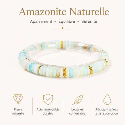 Bracelet en Pierres Naturelles Plates – Élégance Minimaliste