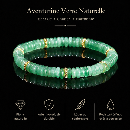 Bracelet en Pierres Naturelles Plates – Élégance Minimaliste