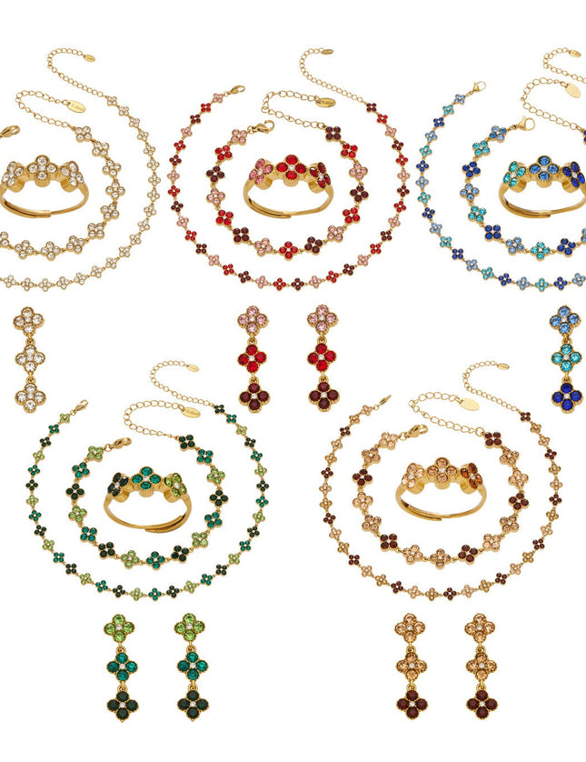 Bague Trèfle Princesse Porte-bonheur en Zircon