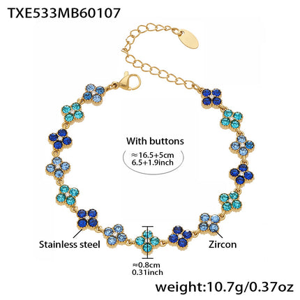 Bracelet Trèfle Princesse Porte-bonheur en Zircon
