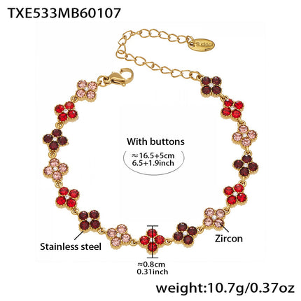 Bracelet Trèfle Princesse Porte-bonheur en Zircon