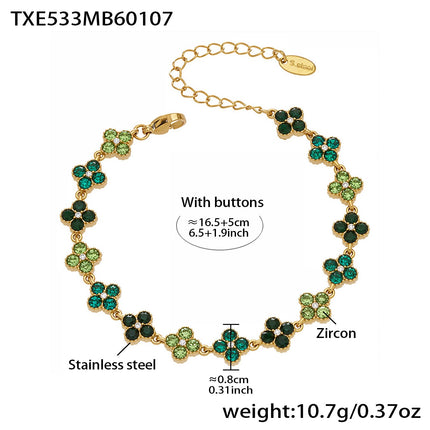Bracelet Trèfle Princesse Porte-bonheur en Zircon