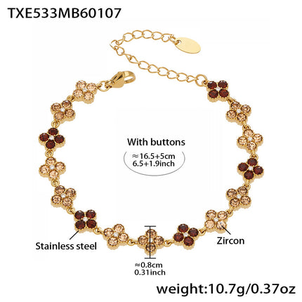 Bracelet Trèfle Princesse Porte-bonheur en Zircon